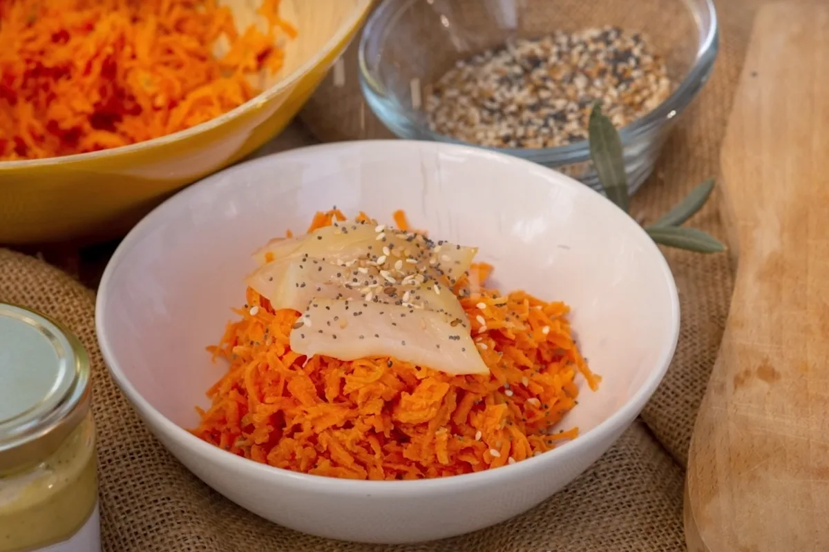 Salade De Saint Jacques Fumées Et Carottes Râpées