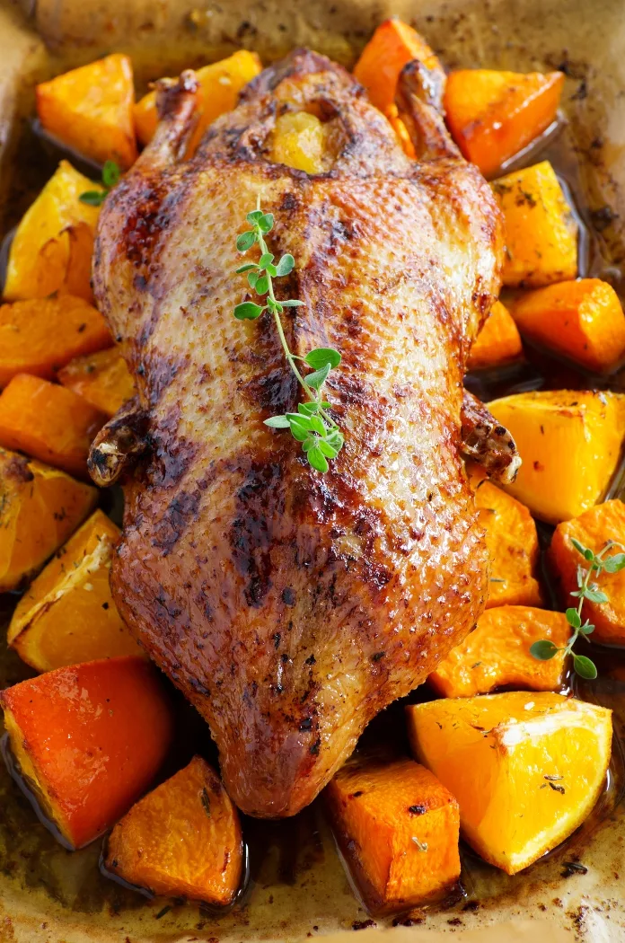 Canard Rôti Au Potiron Et Aux Mandarines