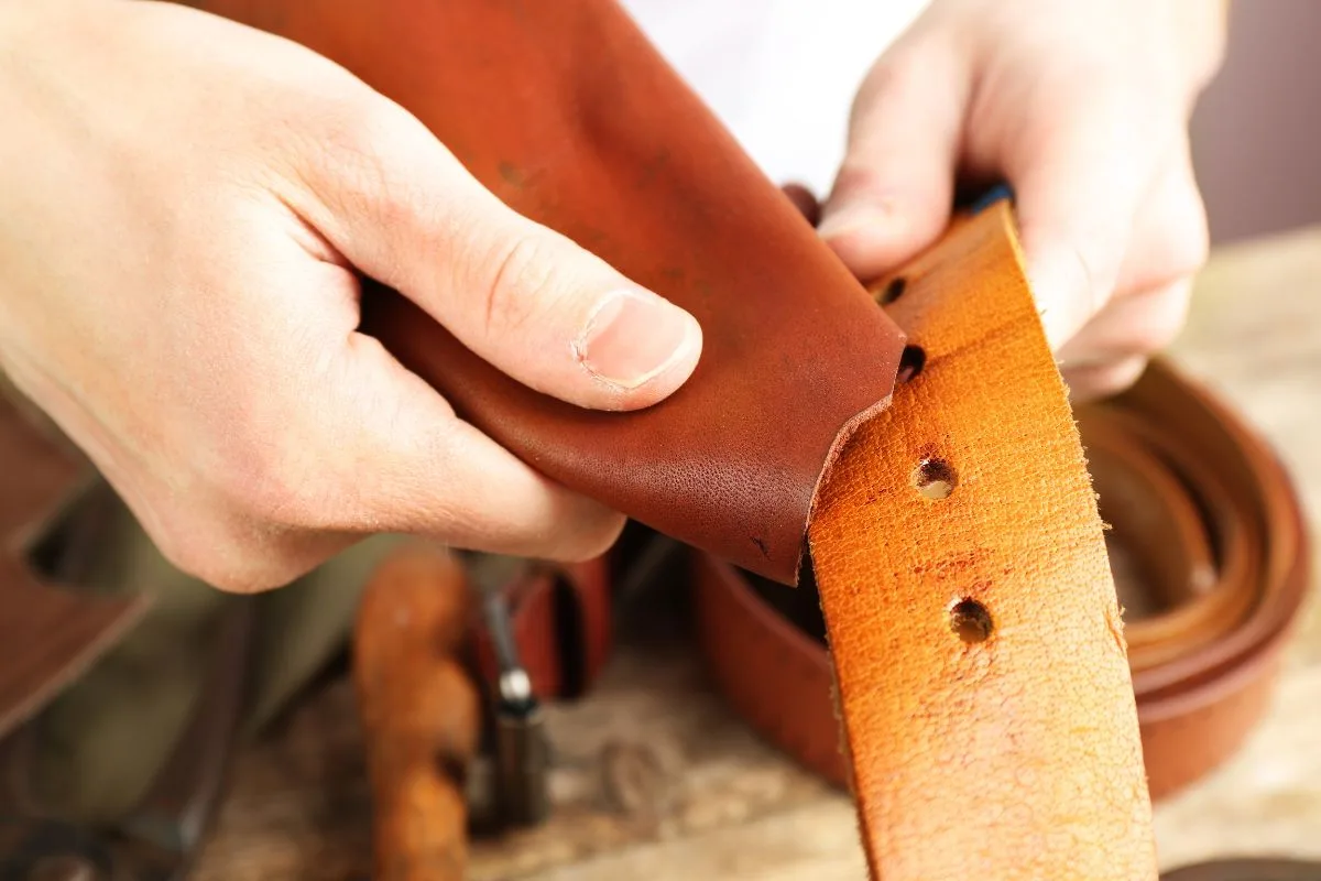 Ceinture En Cuir Vieilli