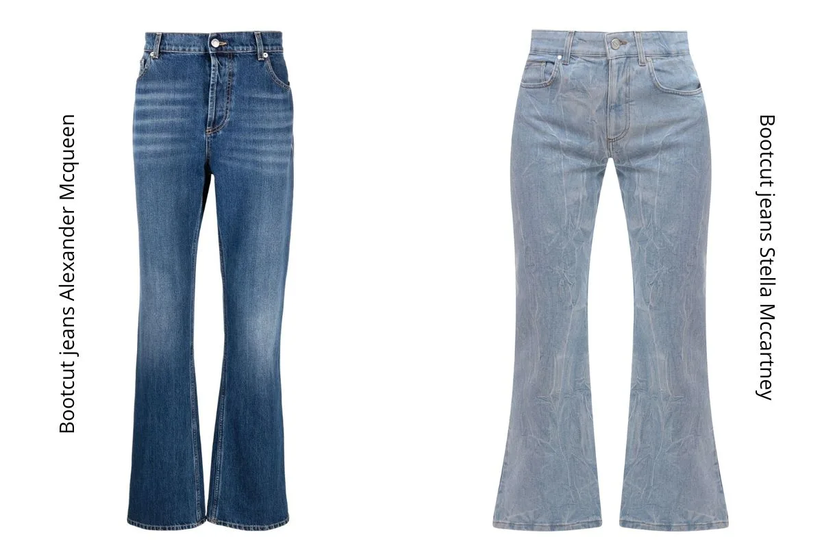 Jeans bootcut par Alexander McQueen et Stella McCartney