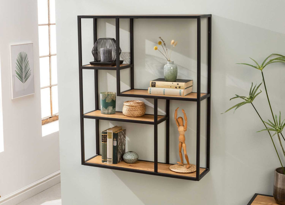 Etagere Murale Bois Et Metal
